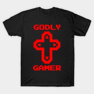 Godly Gamer (v7 - red) T-Shirt